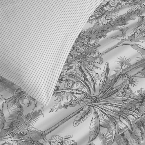 Pack Complet Housse De Couette Réversible "vanessa" 6 Pièces Pour Lit 140 X 190 Adama Perle