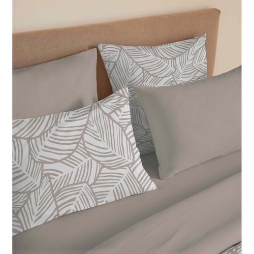 Pack Complet Housse De Couette Réversible "vanessa" 6 Pièces Pour Lit 160 X 200 Fira Naturel