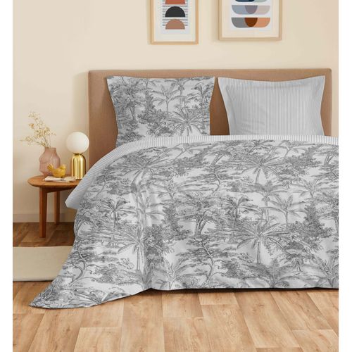 Parure De Draps 4 Pièces "vanessa" Pour Lit 140 X 190 Cm Adama Perle