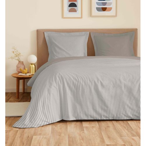 Parure De Draps 4 Pièces "vanessa" Pour Lit 140 X 190 Cm Gabrielle Naturel