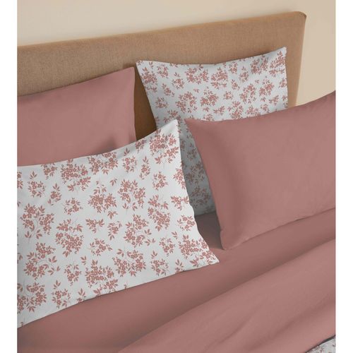 Pack Complet Housse De Couette Réversible "vanessa" 6 Pièces Pour Lit 140 X 190 Eloise Abricot