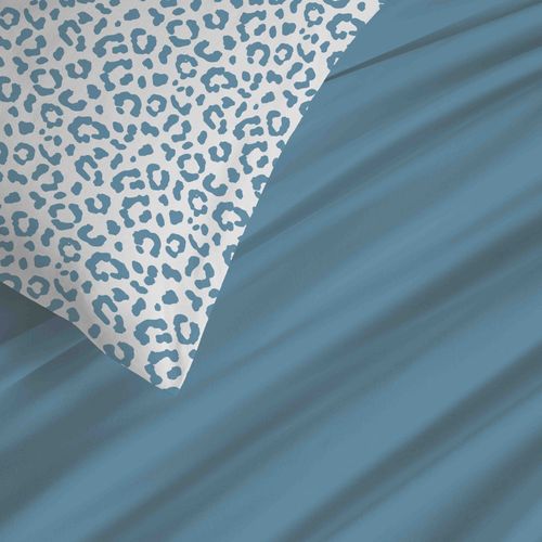 Pack Complet Housse De Couette Réversible "vanessa" 6 Pièces Pour Lit 140 X 190 Diana Bleu
