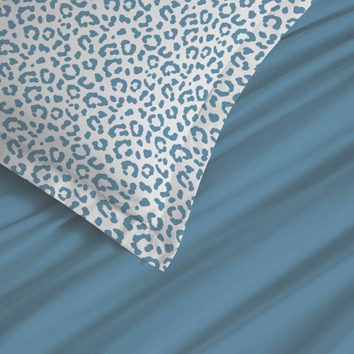 Parure De Draps 4 Pièces "vanessa" Pour Lit 140 X 190 Cm Diana Bleu