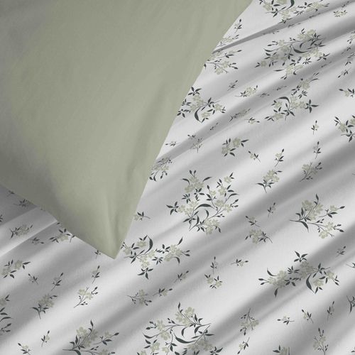 Pack Complet Housse De Couette Réversible "vanessa" 4 Pièces Pour Lit 90 X 190 Louise Romarin