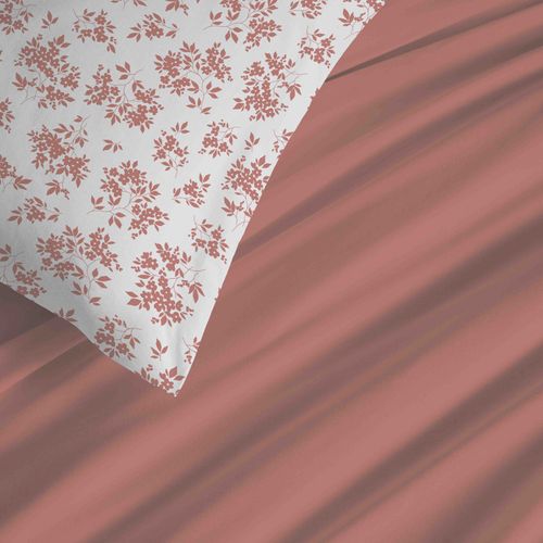 Pack Complet Housse De Couette Réversible "vanessa" 4 Pièces Pour Lit 90 X 190 Eloise Abricot