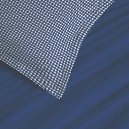 Parure De Draps 4 Pièces "vanessa" Pour Lit 160 X 200 Cm "grande Largeur" Gabrielle Marine