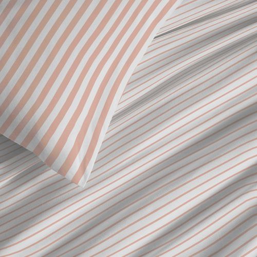 Pack Complet Housse De Couette Réversible "vanessa" 4 Pièces Pour Lit 90 X 190 Palerme Blush