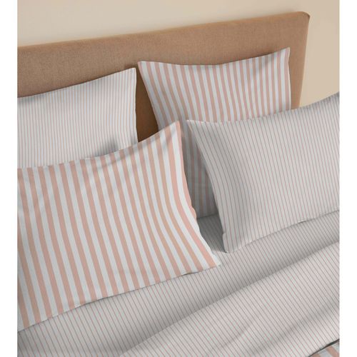 Pack Complet Housse De Couette Réversible "vanessa" 6 Pièces Pour Lit 160 X 200 Palerme Blush