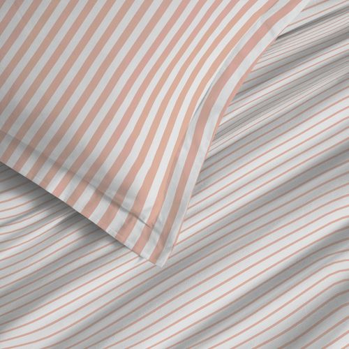 Parure De Draps 4 Pièces "vanessa" Pour Lit 160 X 200 Cm "grande Largeur" Palerme Blush