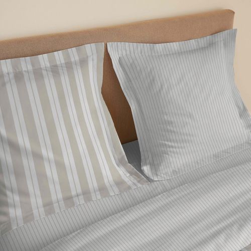 Parure De Draps 4 Pièces "vanessa" Pour Lit 160 X 200 Cm "grande Largeur" Florence Naturel