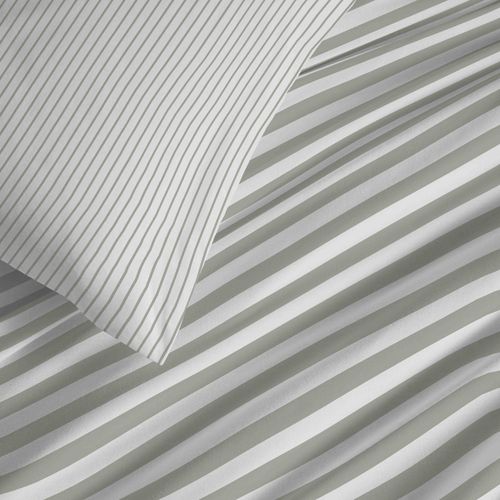 Pack Complet Housse De Couette Réversible "vanessa" 6 Pièces Pour Lit 160 X 200 Palerme Eucalyptus