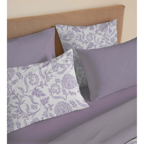 Pack Complet Housse De Couette Réversible "vanessa" 6 Pièces Pour Lit 140 X 190 Salma Lavande
