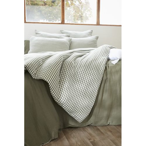 Housse De Couette Réversible "vickie" Tissé-teint - 240x220 Cm - "gaze De Coton"