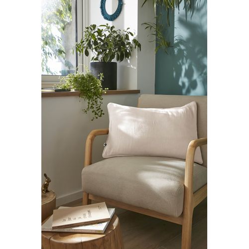 Coussin Déhoussable Avec Passepoil "gaïa" 40 X 60 Cm "gaze De Coton"