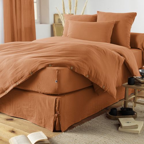 Drap Housse "gaïa" - 90x190 Cm - "gaze De Coton" L'effet Papillon