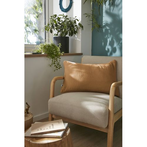 Coussin Déhoussable Avec Passepoil "gaïa" 40 X 60 Cm "gaze De Coton"