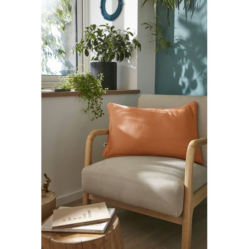 Coussin Déhoussable Avec Passepoil "gaïa" 40 X 60 Cm "gaze De Coton"