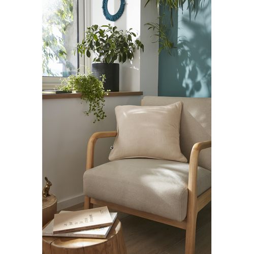 Coussin Déhoussable Avec Passepoil "gaïa" 45 X 45 Cm "gaze De Coton"