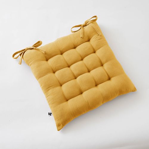 Assise Matelassée 16 Points "gaïa" 40 X 40 Cm "gaze De Coton"