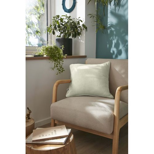 Coussin Déhoussable Avec Passepoil "gaïa" 45 X 45 Cm "gaze De Coton" L'effet Papillon