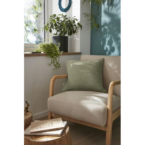 Coussin Déhoussable Avec Passepoil "gaïa" 45 X 45 Cm "gaze De Coton" L'effet Papillon