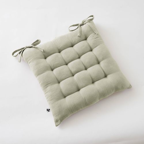 Assise Matelassée 16 Points "gaïa" 40 X 40 Cm "gaze De Coton"