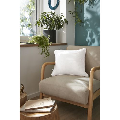 Coussin Déhoussable Avec Passepoil "gaïa" 45 X 45 Cm "gaze De Coton"