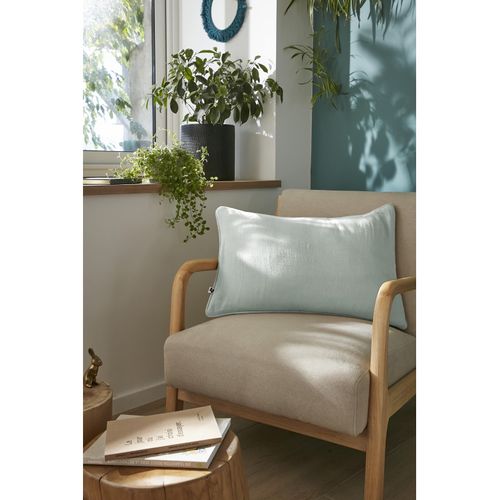 Coussin Déhoussable Avec Passepoil "gaïa" 40 X 60 Cm "gaze De Coton" L'effet Papillon