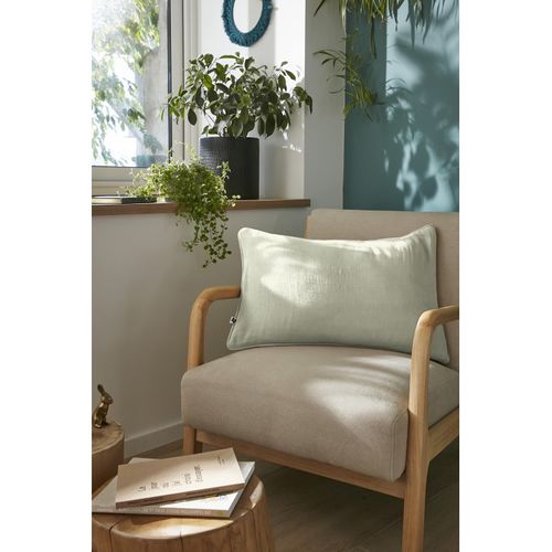 Coussin Déhoussable Avec Passepoil "gaïa" 40 X 60 Cm "gaze De Coton" L'effet Papillon