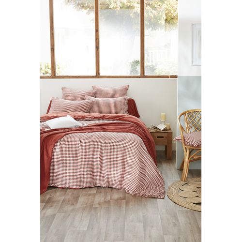 Housse De Couette Réversible "vickie" Tissé-teint - 240x220 Cm - "gaze De Coton"