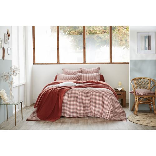 Housse De Couette Réversible "vickie" Tissé-teint - 240x220 Cm - "gaze De Coton"