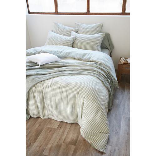 Housse De Couette Réversible "vickie" Tissé-teint - 240x220 Cm - "gaze De Coton"