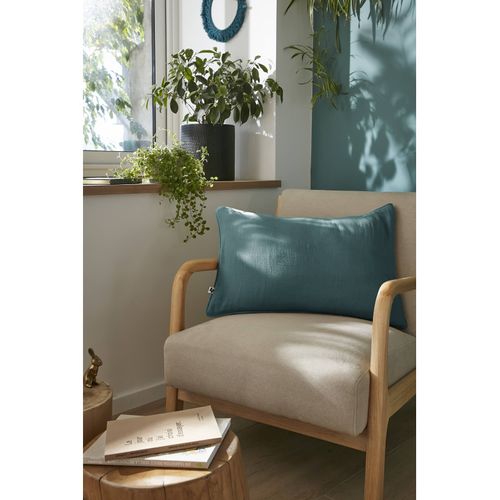 Coussin Déhoussable Avec Passepoil "gaïa" 40 X 60 Cm "gaze De Coton"