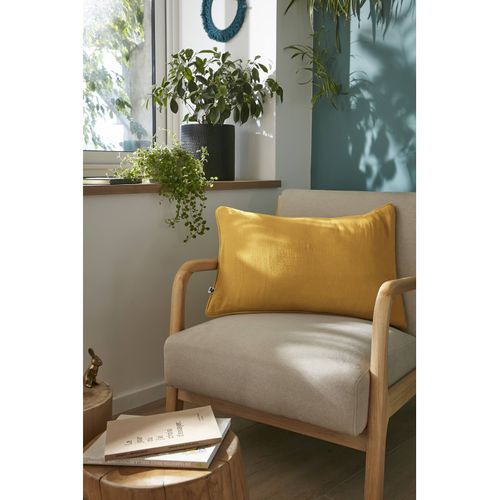 Coussin Déhoussable Avec Passepoil "gaïa" 40 X 60 Cm "gaze De Coton"