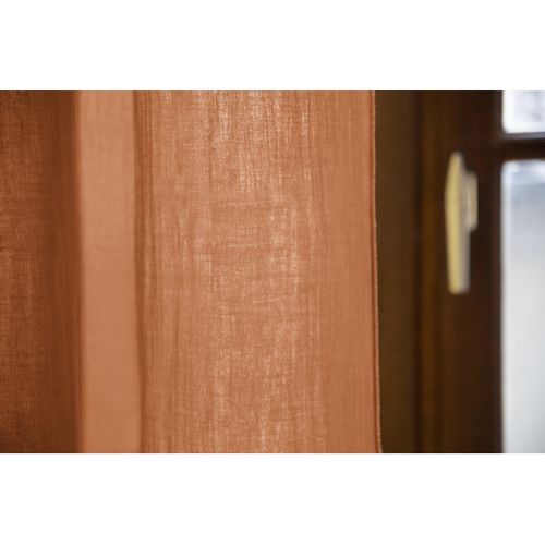 Rideau Ajustable + 8 Anneaux Pince "gaïa" 140 X 300 Cm "gaze De Coton"