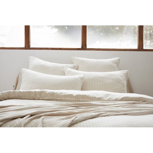 Housse De Couette Réversible "vickie" Tissé-teint - 240x220 Cm - "gaze De Coton"