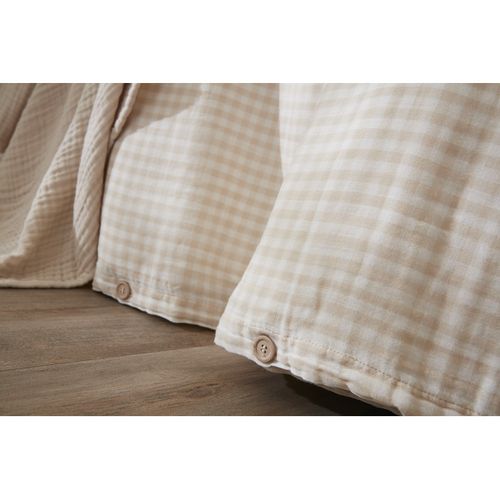 Housse De Couette Réversible "vickie" Tissé-teint - 240x220 Cm - "gaze De Coton"