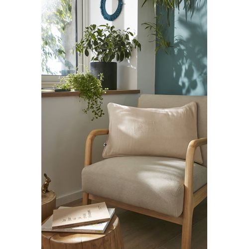 Coussin Déhoussable Avec Passepoil "gaïa" 40 X 60 Cm "gaze De Coton"