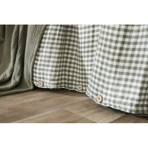 Housse De Couette Réversible "vickie" Tissé-teint - 200x200 Cm - "gaze De Coton"