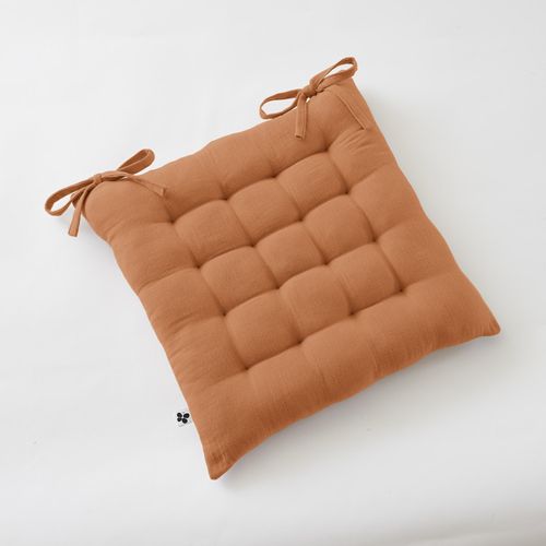 Assise Matelassée 16 Points "gaïa" 40 X 40 Cm "gaze De Coton"