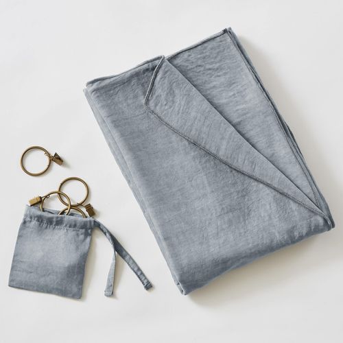 Rideau Ajustable + 8 Anneaux Pince 140 X 270 Cm "lysandre" Lyocel