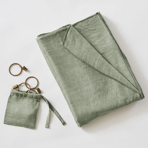 Rideau Ajustable + 8 Anneaux Pince 140 X 270 Cm "lysandre" Lyocel