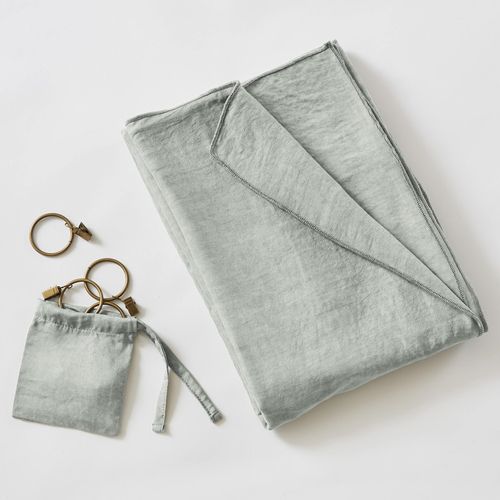 Rideau Ajustable + 8 Anneaux Pince 140 X 270 Cm "lysandre" Lyocel