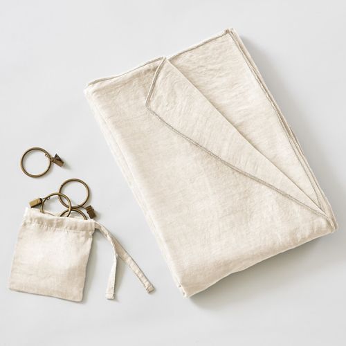 Rideau Ajustable + 8 Anneaux Pince 140 X 270 Cm "lysandre" Lyocel