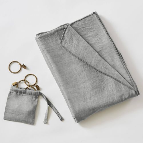 Rideau Ajustable + 8 Anneaux Pince 140 X 270 Cm "lysandre" Lyocel