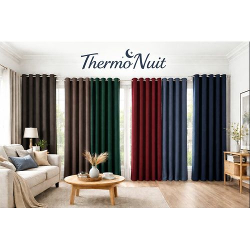 Rideau Occultant Thermique Doublé Polaire Thermonuit – 140 X 260 Cm – Bleu Tendre