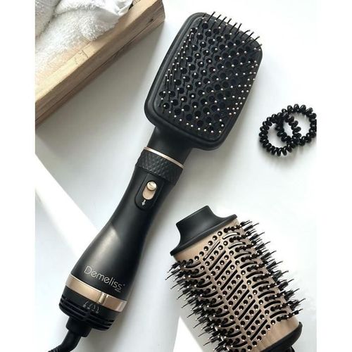 Brosse Soufflante - Demeliss Volume Et Style 2 En 1 - Seche Et Coiffe Tous Types De Cheveux