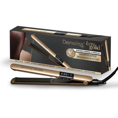 Demeliss Kera Gold - Lisseur 25 Mm Céramique Tourmaline, Écran Digital