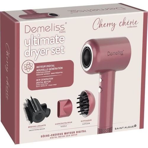 Seche-cheveux - Ultimate Dryer Set - Diffuseur Magnétique - 1600 W - Cherry Chérie
