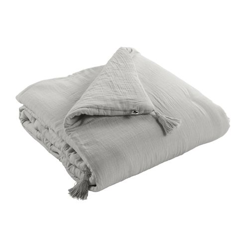 Édredon 150 X 150 Cm – Double Gaze De Coton – Perle